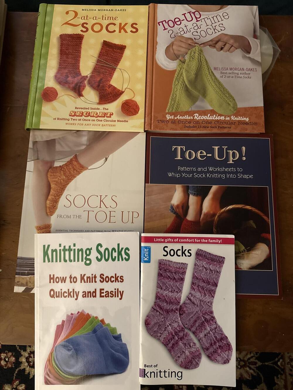 5 books of knitting socks new